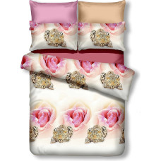 EMERALD gultasveļa, krēmkrāsa, apdrukāts ziedu motīvs, 155x220_80x80*1