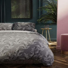 HYPNOSIS gultas veļa, pelēkā krāsā, apdrukāts moderns motīvs, 155x220*2+80x80*2