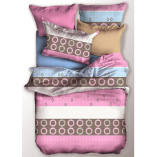BASIC gultas veļa, rozā, apdrukāts motīvs, moderns stils, moderns stils, 155x220_80x80*1