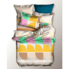 BASIC gultas veļa, bēšā krāsā, apdrukāts motīvs, moderns stils, moderns stils, 155x220_80x80*1