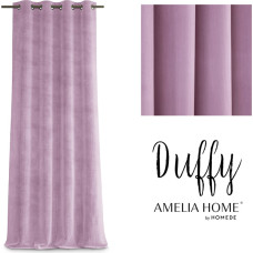 DUFFY aizkars, rozā krāsā, reljefs, klasisks stils, sudraba samta cilpiņas, 140x250