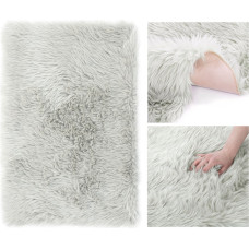 DOKKA neregulāras formas paklājs, pelēkā krāsā, moderns motīvs, moderns stils, 75x150