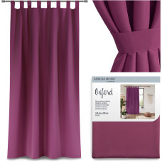 OXFORD kardin, lilla värv, klassikaline stiil, traksid 9,5 cm oxford 140x250