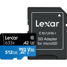 Lexar MEMORY MICRO SDXC 512GB UHS-I/W/ADAPTER