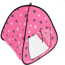 Bērnu rozā telts ar zvaigznēm