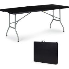 Dārza izvelkamais banketa galds 153cm - melns
