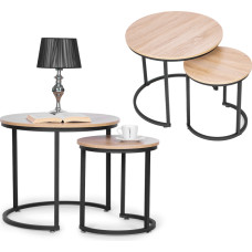2 kafijas galdiņu komplekts, apaļš Lofotu dizains