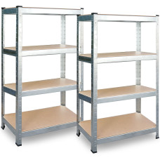 Plonos Metāla noliktavas plaukts, komplekts 2, 150 x 75 x 30 cm PL-700