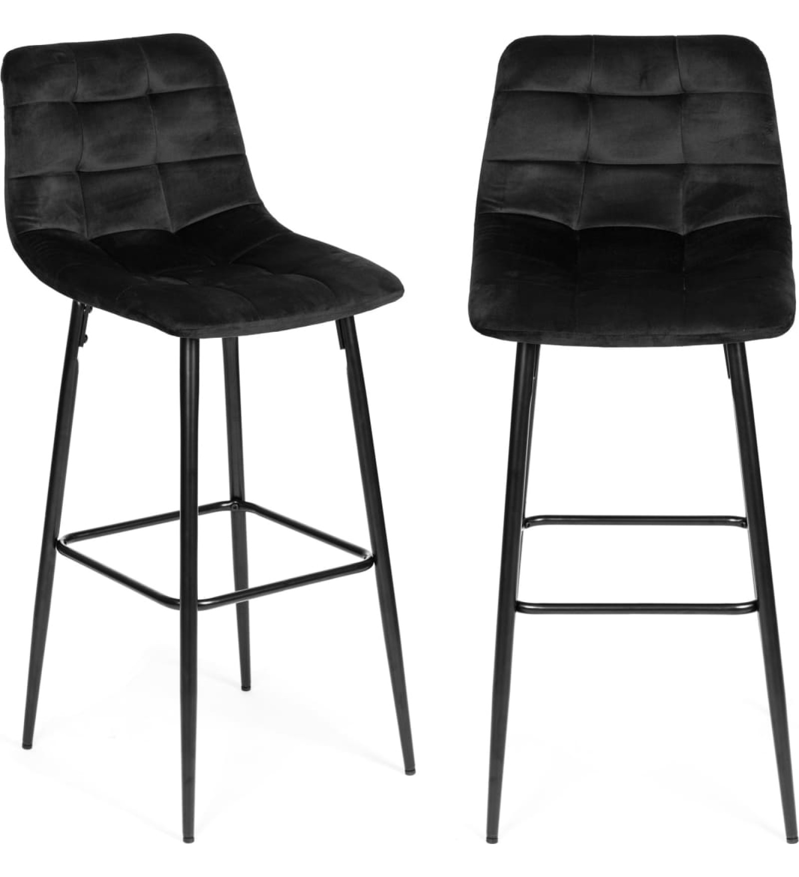 Baro kėdė, aukšta kėdutė, kėdutė kojoms, juodas aksomas