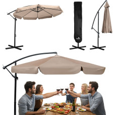 Plonos Saliekams dārza lietussargs 8 segmenti 350 cm ar pārsegu PL-881