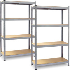 Plonos Metāla noliktavas plauktu komplekts 2 gab 150 x 75 x 30 cm PL-700