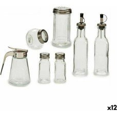 Condiment container set Sudrabains Metāls (12 gb.)