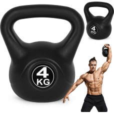 Kettlebell tējkanna 4 kg vingrošanai hanteles bumba svara slodze fitnesa svars