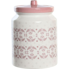 Skārdene DKD Home Decor 15,5 x 15,5 x 21 cm Rozā Balts Dolomite